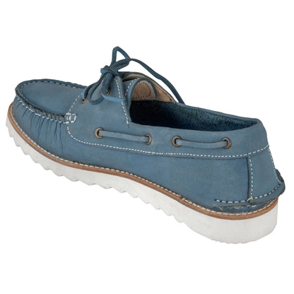 Pure Leather, Super Light, Boat Shoes - Float (Blue), SLBOAT115BLU