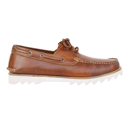 TZARO Super Light True Moccasin Construction Pure Leather Boat Shoe - Float TimTan, SLBOAT117TAN
