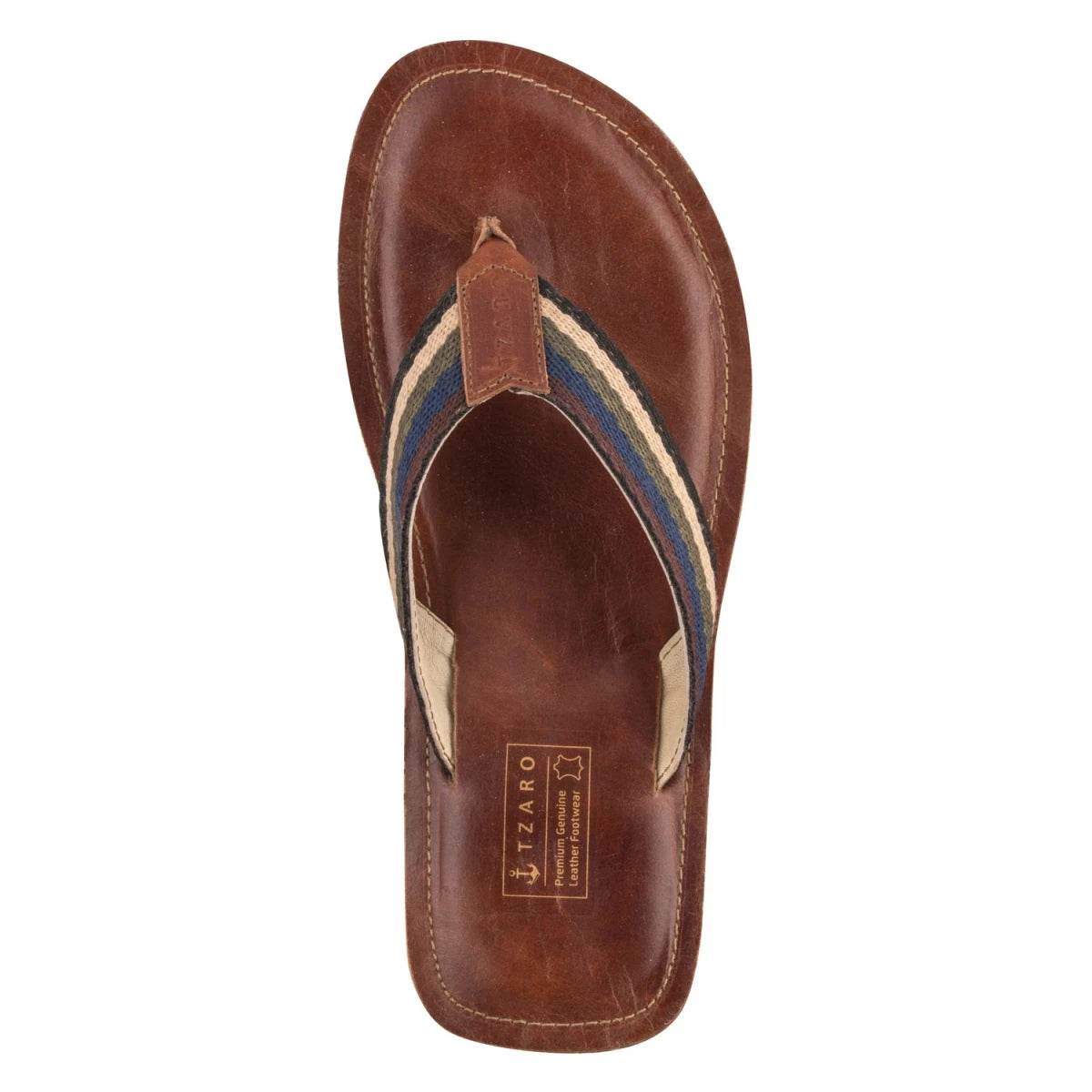 Pure Leather, Super-light, Slippers - Cloud (Dark-Tan), SLP9502DTN