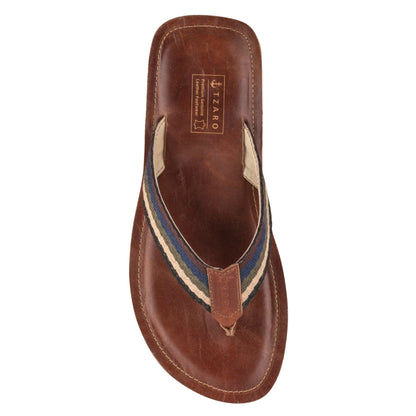 Pure Leather, Super-light, Slippers - Cloud (Dark-Tan), SLP9502DTN