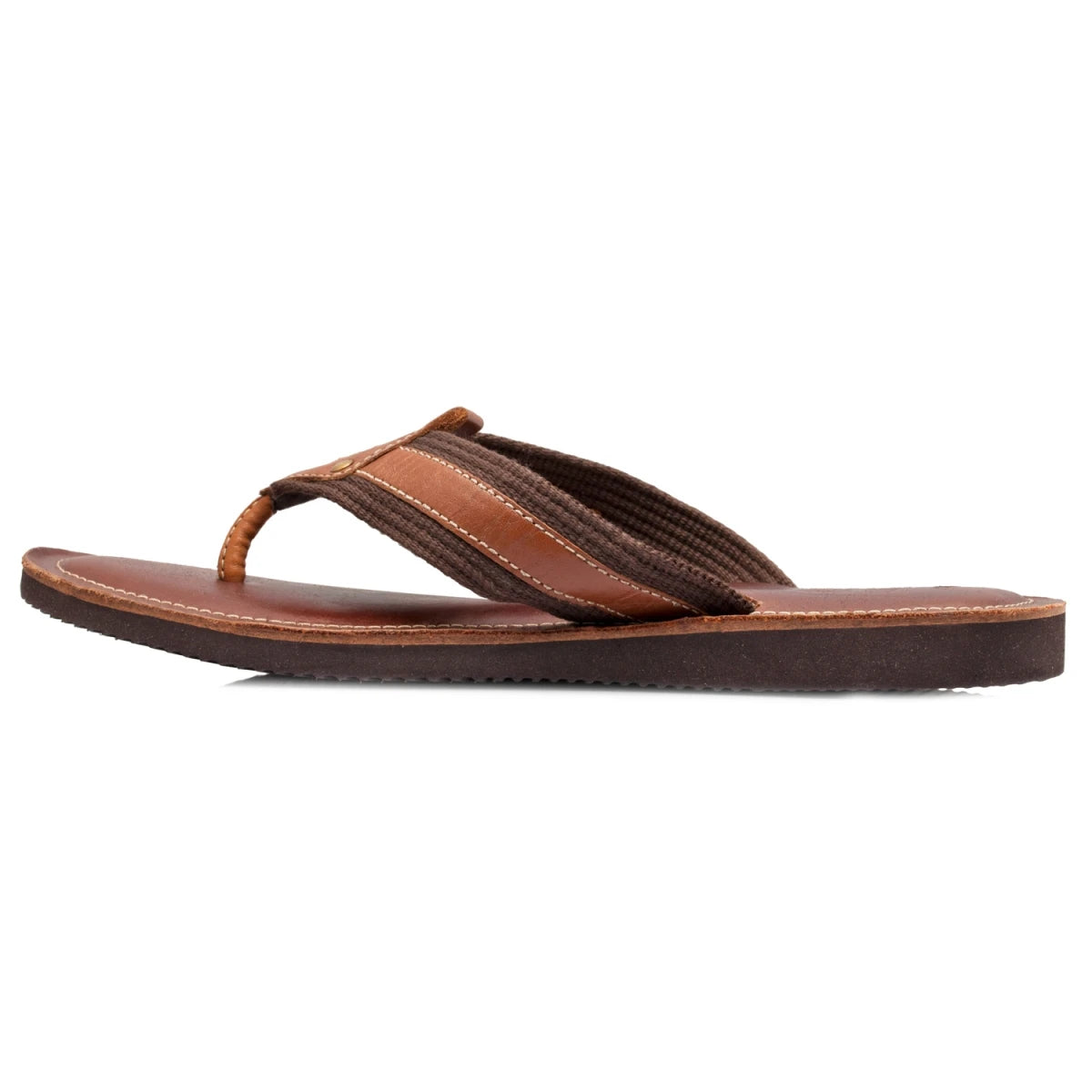 Pure Leather, Super-light, Slippers  - Simon (Tan & Brown), SLPCLD1904TN