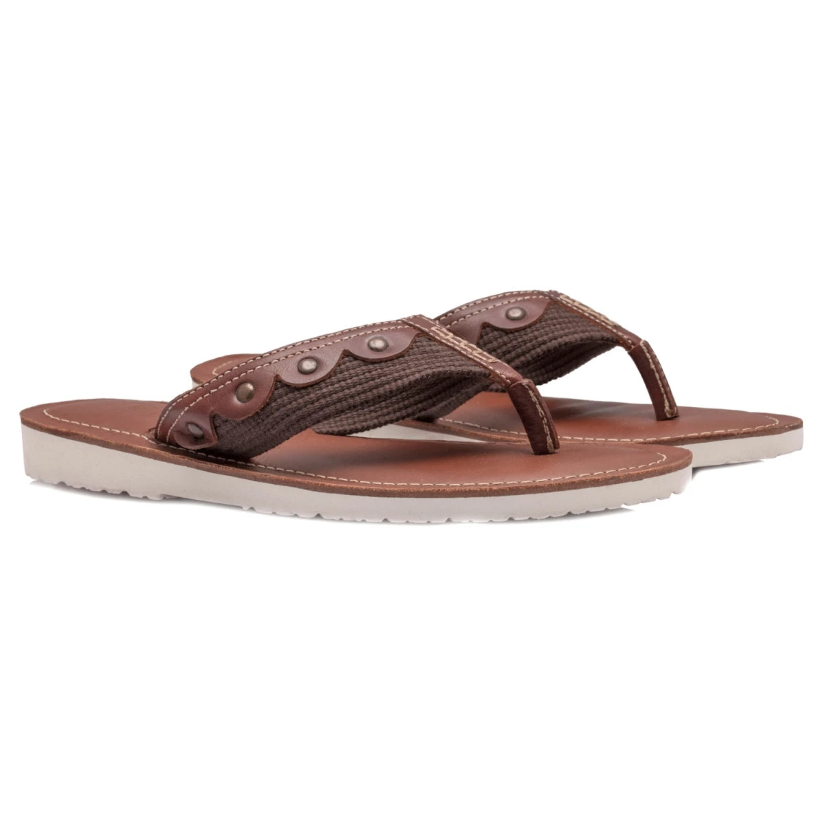 Pure Leather, Super-light, Slippers - Cloud (Tan), SLPCLD191V2