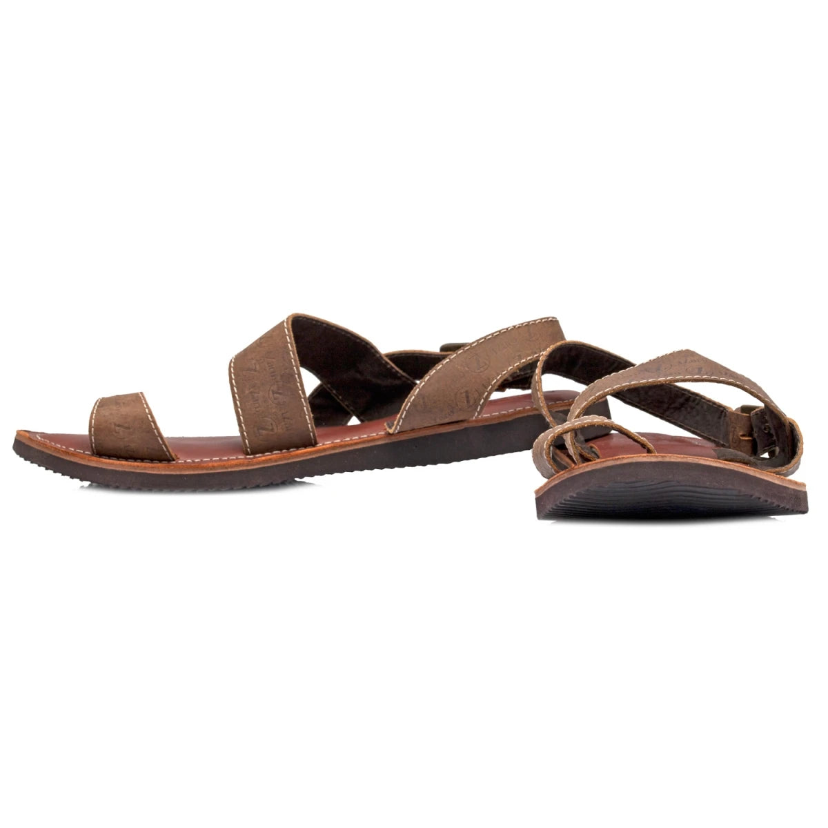 Pure Leather, Super-light, Sandal- Gladiator (Tan with Brown), SLPCLDGLD1908