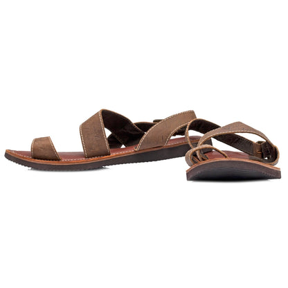 Pure Leather, Super-light, Sandal- Gladiator (Tan with Brown), SLPCLDGLD1908