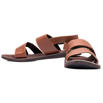 Pure Leather, Super-light, Sandal - Victory (Brown with Tan), SLPCLDWM1909