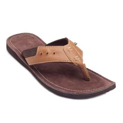 Buy Mens Tan Brown Genuine Leather Slipper Online TZARO