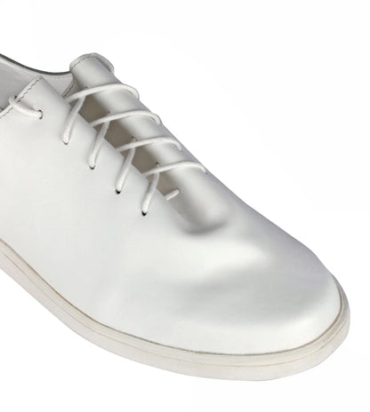 Pure Leather White Sneakers - Snowman, SNWMAN901