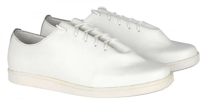 Pure Leather White Sneakers - Snowman, SNWMAN901