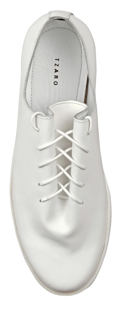 Pure Leather White Sneakers - Snowman, SNWMAN901