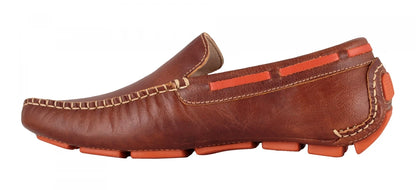 TZARO Genuine Leather Dark Tan Driving Shoes  -  Ronaldo, ST2350CLTNOR