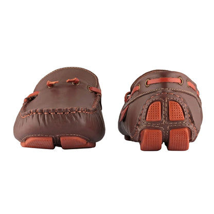 Pure Leather Brown Driving Shoes  -  Zimmer, ST2352TNUFO
