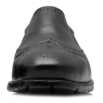 Pure Leather, Hard to Find, Black Brogues - Stud, STDBRG2521