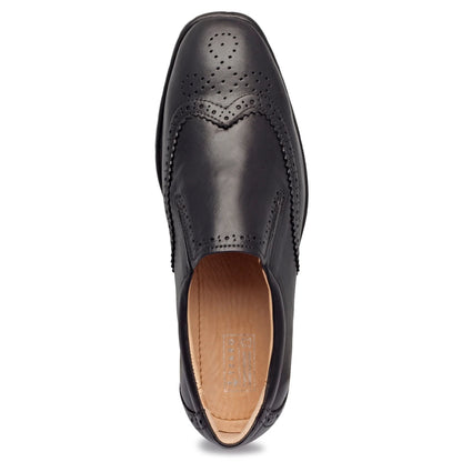 Pure Leather, Hard to Find, Black Brogues - Stud, STDBRG2521