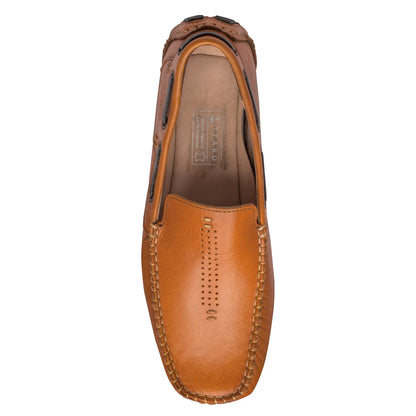 Pure Leather Tan Driving Shoes - STN2306TZCRNCH