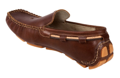 TZARO Pure Leather Tan Color Driving Shoes - STN23167GILL