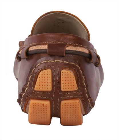 TZARO Pure Leather Tan Color Driving Shoes - STN23167GILL