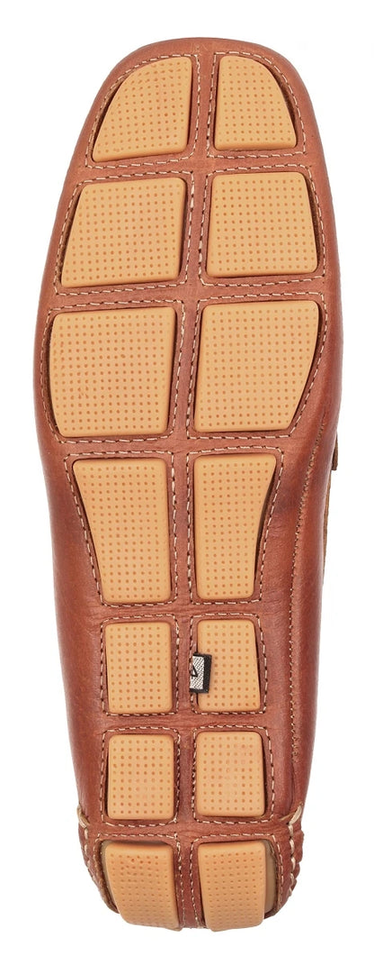 Pure Leather Tan Brown Driving Shoes - STN2330Morse