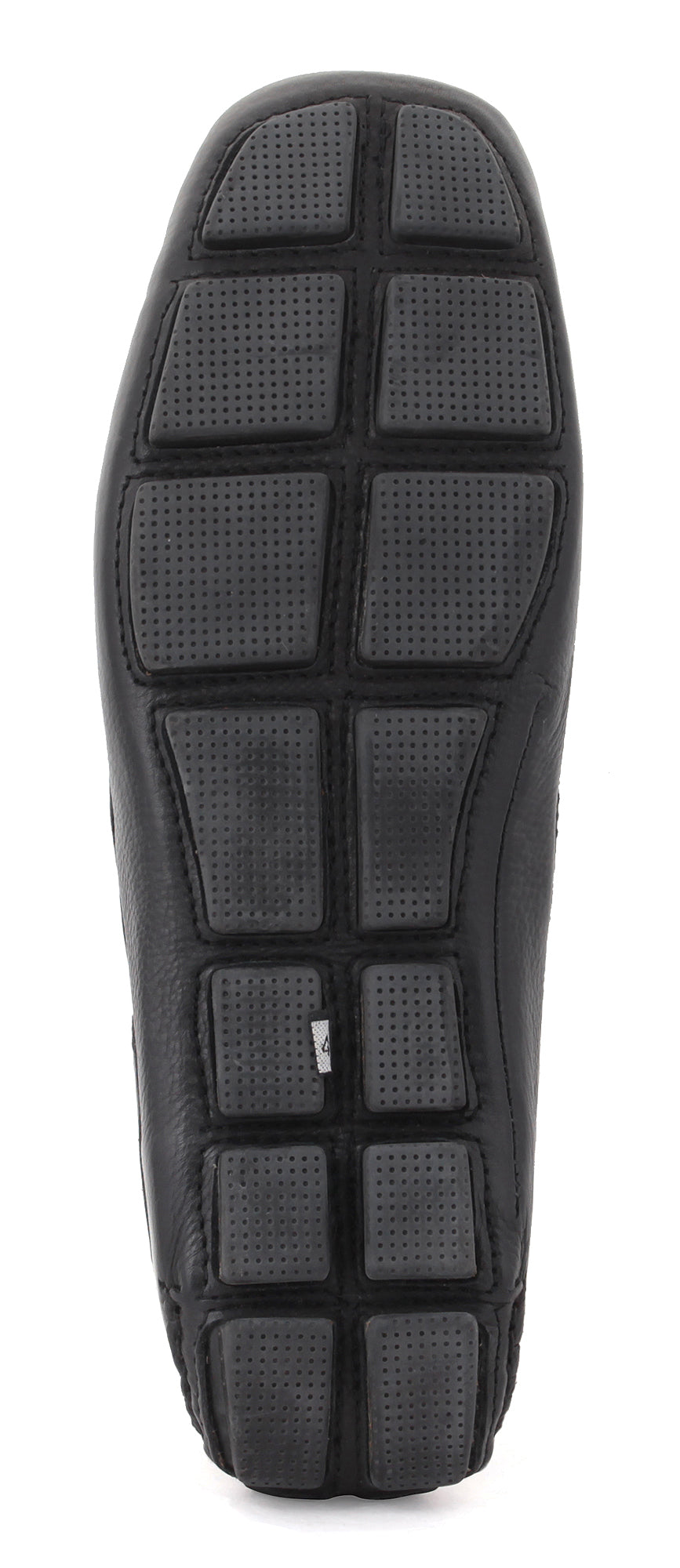 TZARO Black Leather Driving Shoes  -  STN2334BLKND