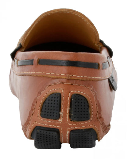 Tan Leather Driving Shoes - STN23542TANOPU