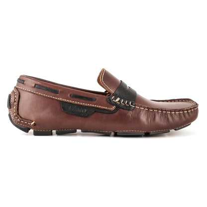Pure Leather Tan Color Driving Shoes - STN23543TANOPU