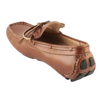 Pure Leather, Moc-toe Construction, Tan Driving Shoe- TANDD, STN2356TAN239