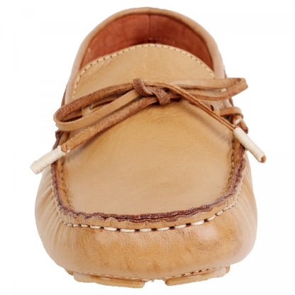 Pure Leather Light Tan Driving Shoe-STN2358LTN09