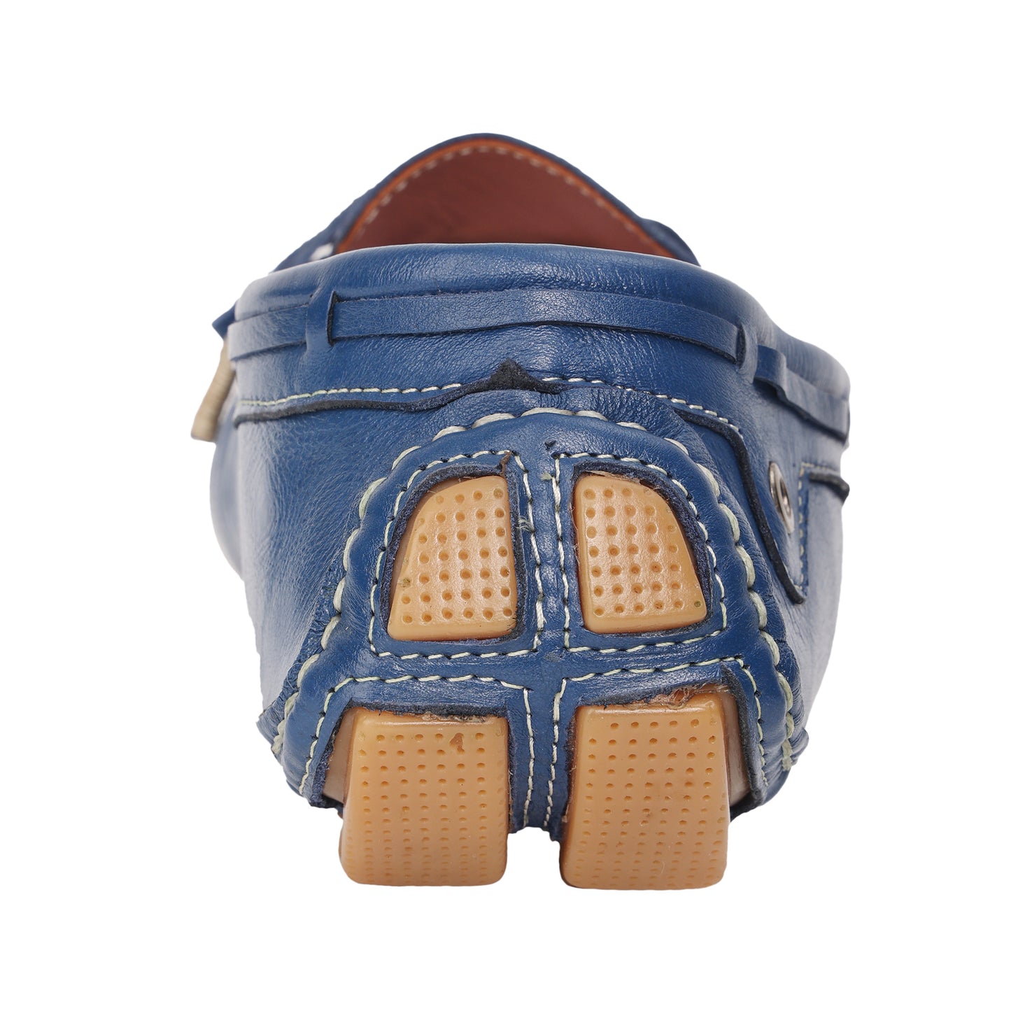 Pure Leather, Moc-toe Construction, Blue Driving Shoe - KNOTTY, STN2358NV09