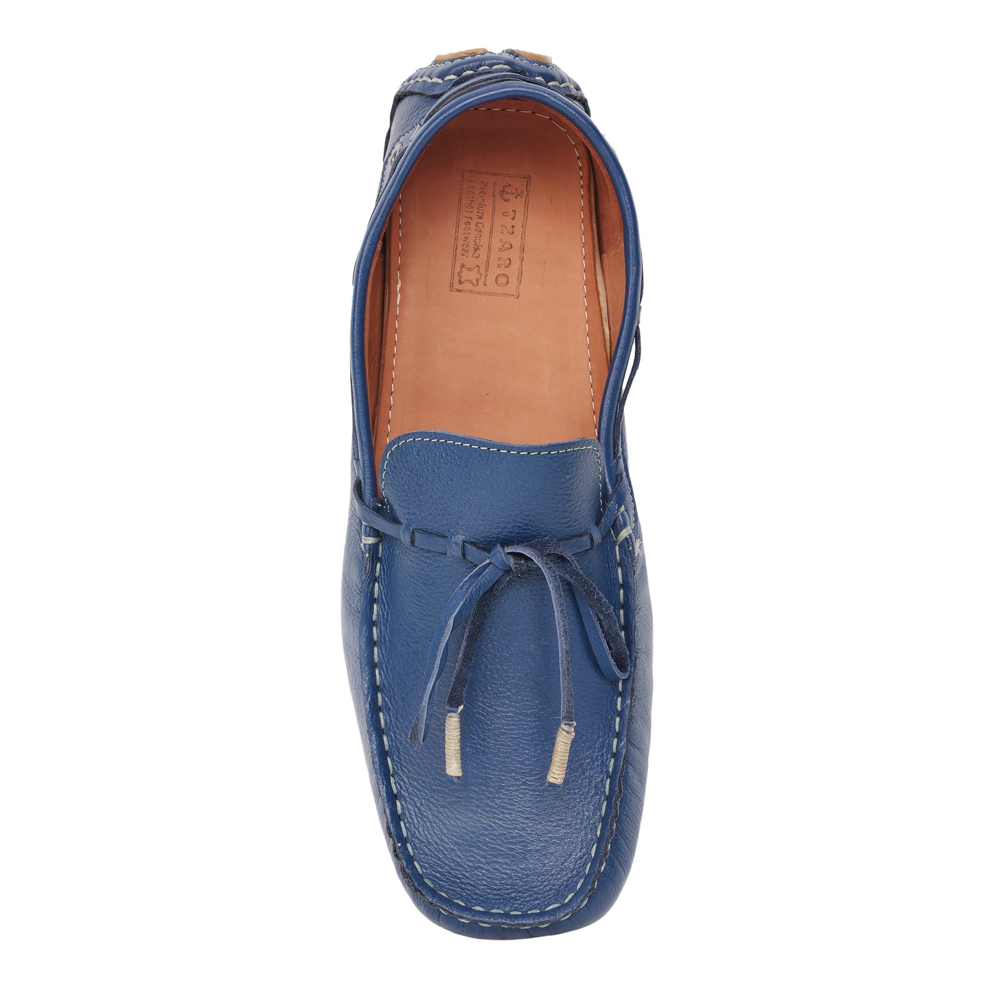 Pure Leather, Moc-toe Construction, Blue Driving Shoe - KNOTTY, STN2358NV09