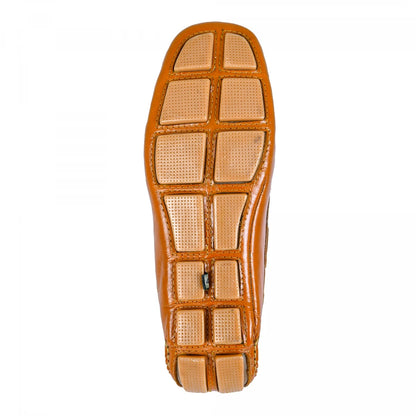 Pure Leather Driving Shoes with Rubber Sole- STN2362TZCRNC