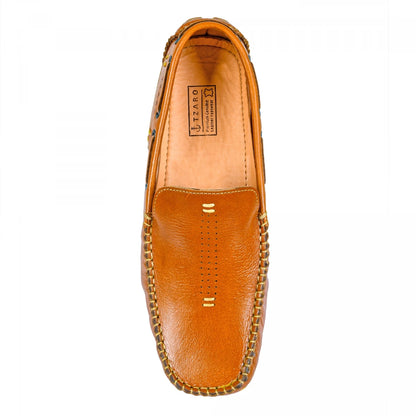 Pure Leather Driving Shoes with Rubber Sole- STN2362TZCRNC