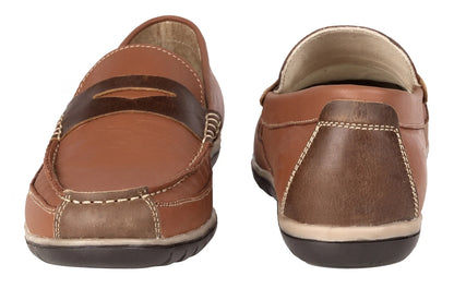 Pure Leather Tan Loafer - James, TP1902SDLTN