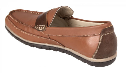 Pure Leather Tan Loafer - James, TP1902SDLTN