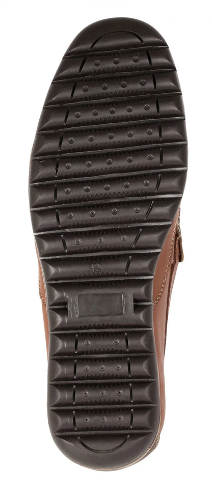 Pure Leather Tan Loafer - James, TP1902SDLTN