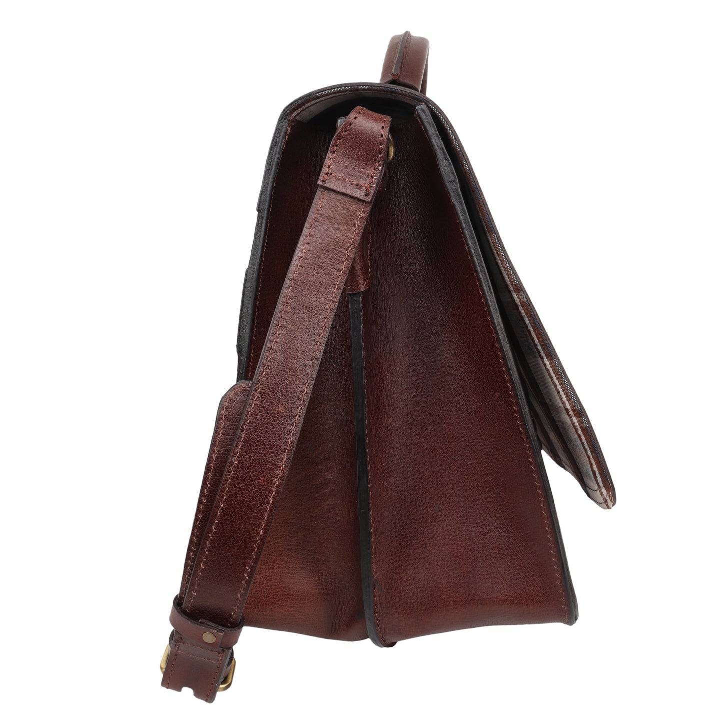 Brown Genuine Leather Messenger Bag for Men | TZARO - TZANM675