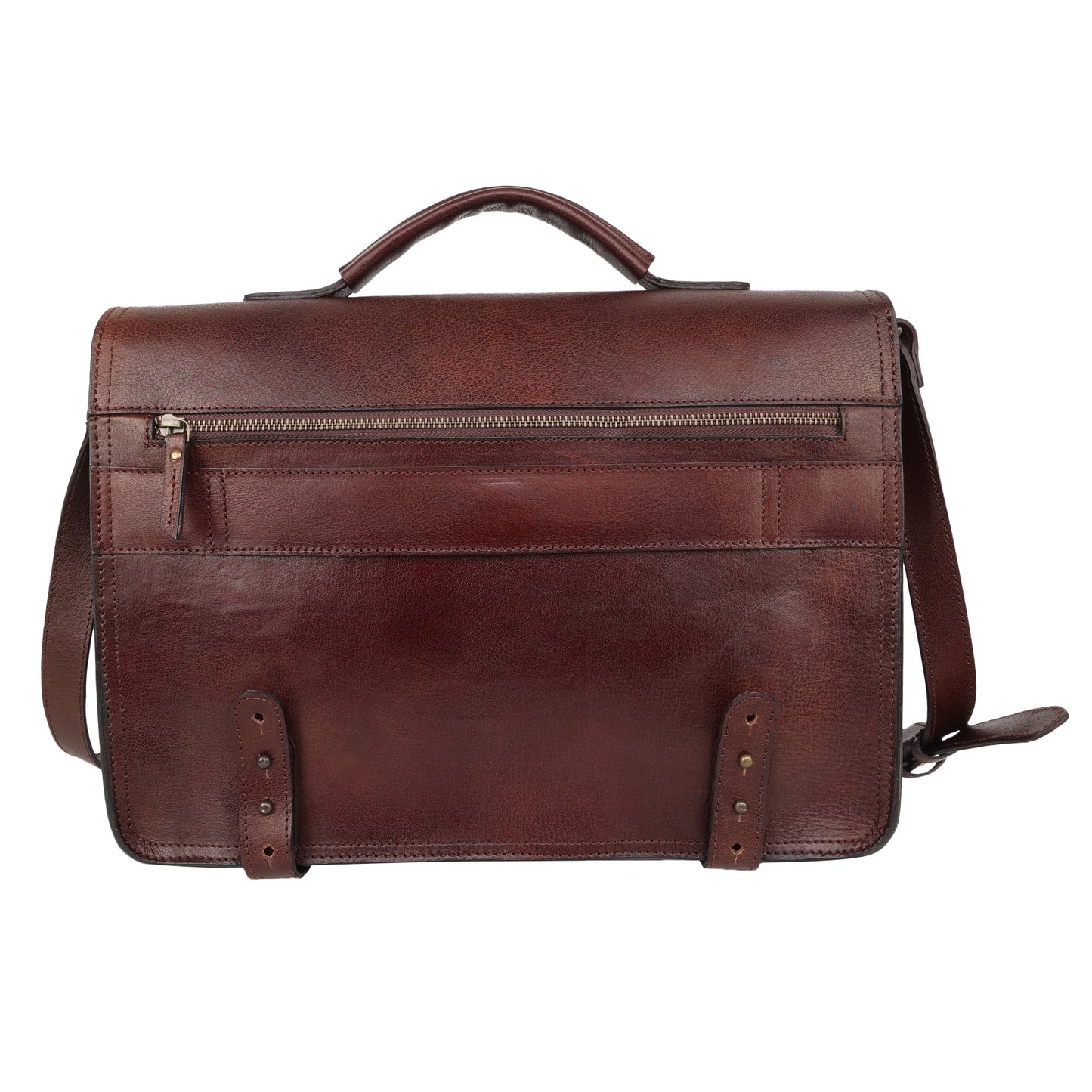 Brown Genuine Leather Messenger Bag for Men | TZARO - TZANM675