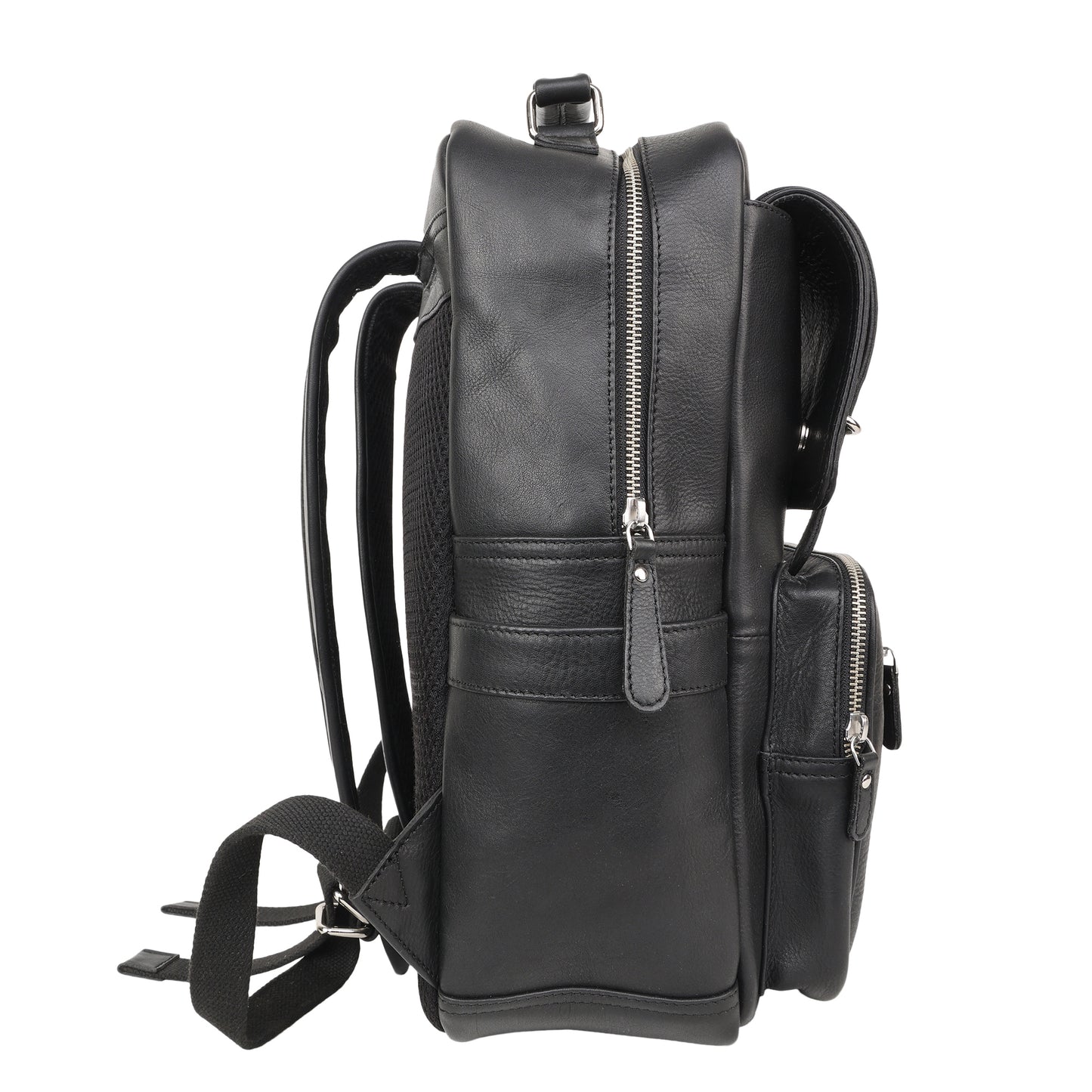 Black Genuine Leather Laptop Backpack for Men | TZARO - TZANMLTH770