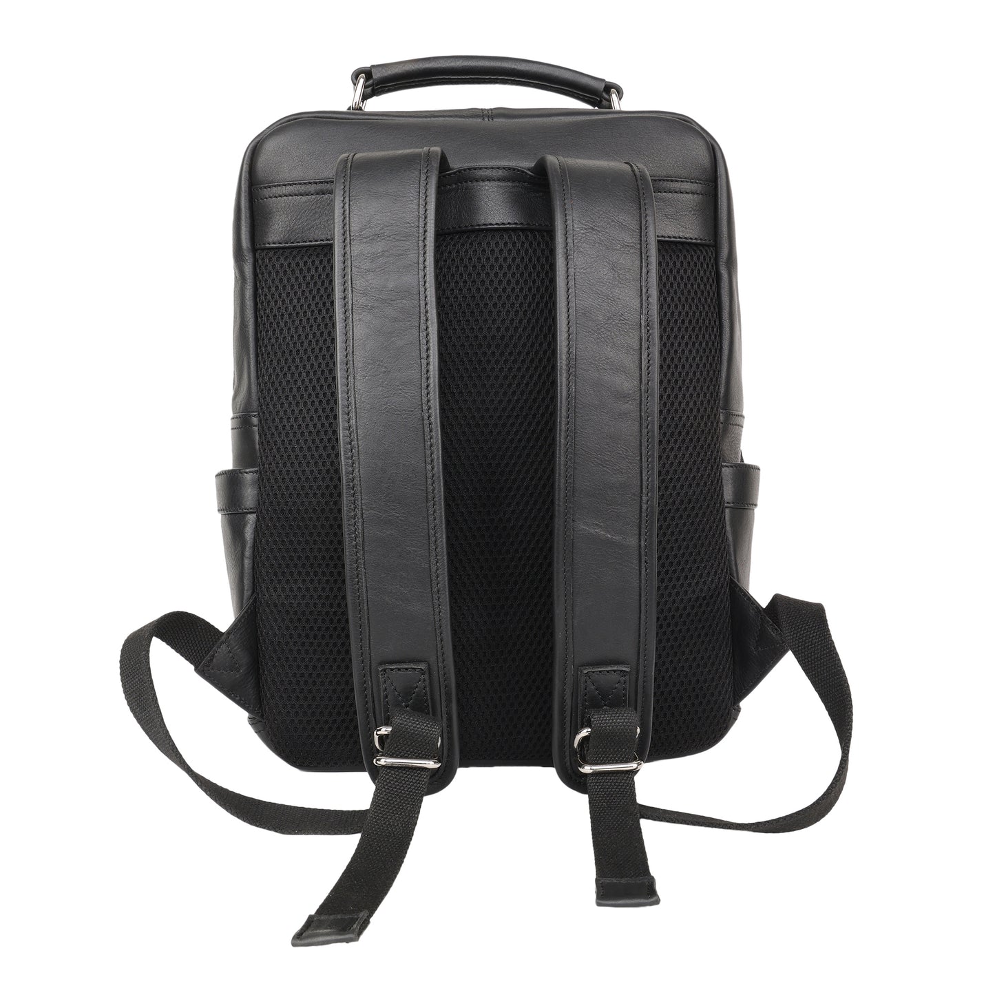 Black Genuine Leather Laptop Backpack for Men | TZARO - TZANMLTH770