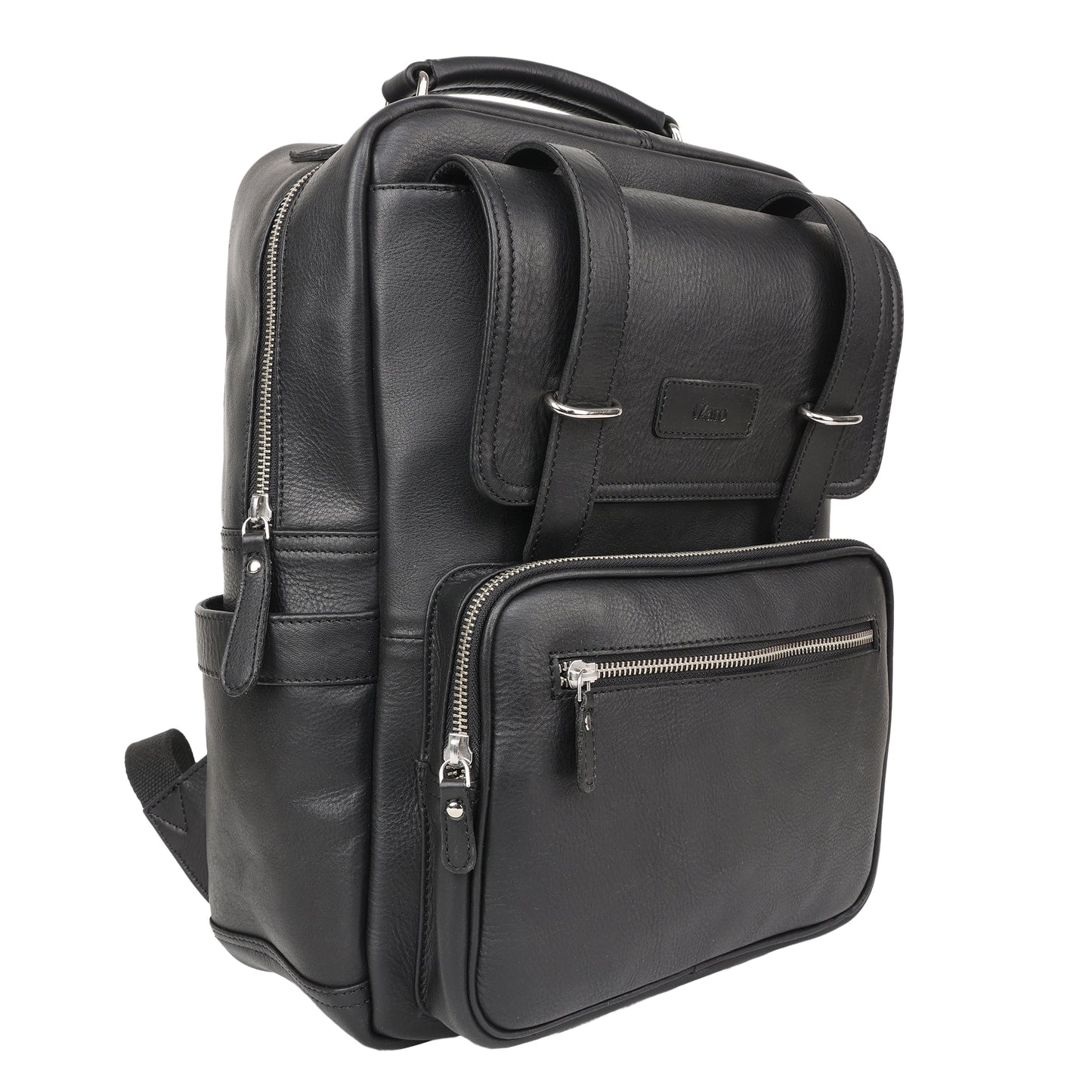 Black Genuine Leather Laptop Backpack for Men | TZARO - TZANMLTH770