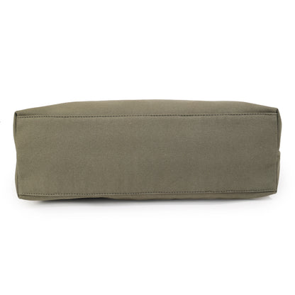 Olive Canvas Tote Bag for Men with Leather Handles & Sling Strap | TZARO - TZCNLTH570