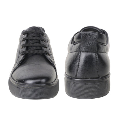 Pure Leather, Light Weight Black Sneakers - Buntikki, TZCRT901BLK