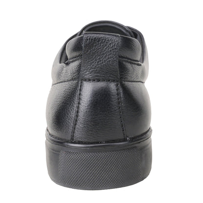 Pure Leather, Light Weight Black Sneakers - Buntikki, TZCRT901BLK