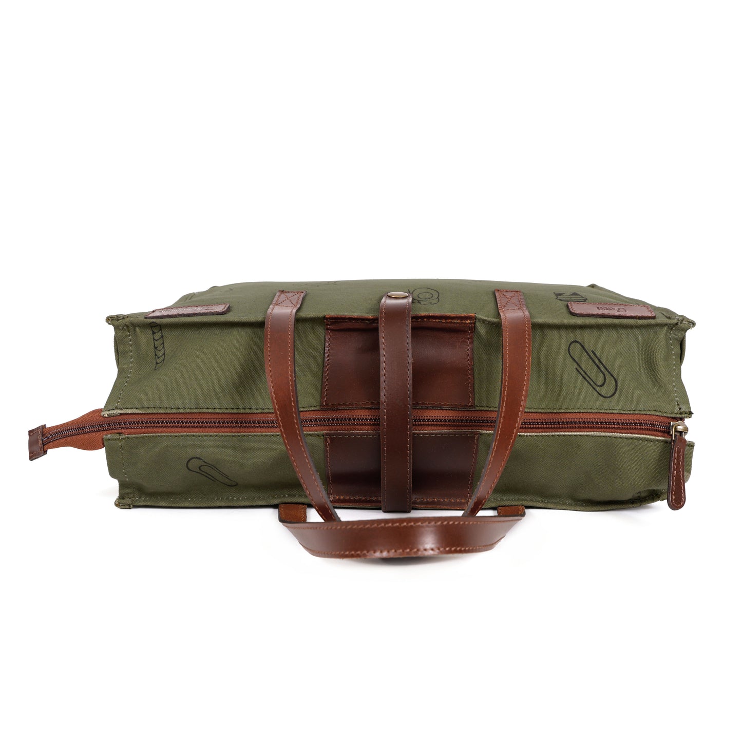Olive Canvas Laptop Bag for Men | TZARO - TZLNCHOF710