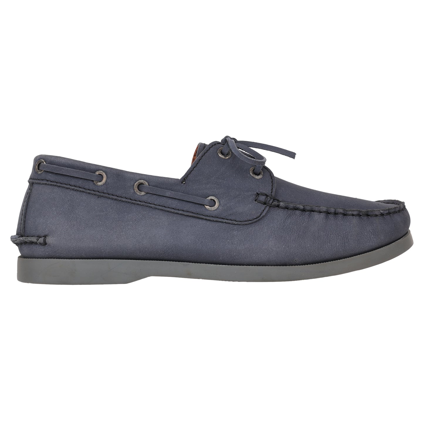 True Moccasin Pure Leather, Navy Blue Boat Shoes - TIMBERNAVY