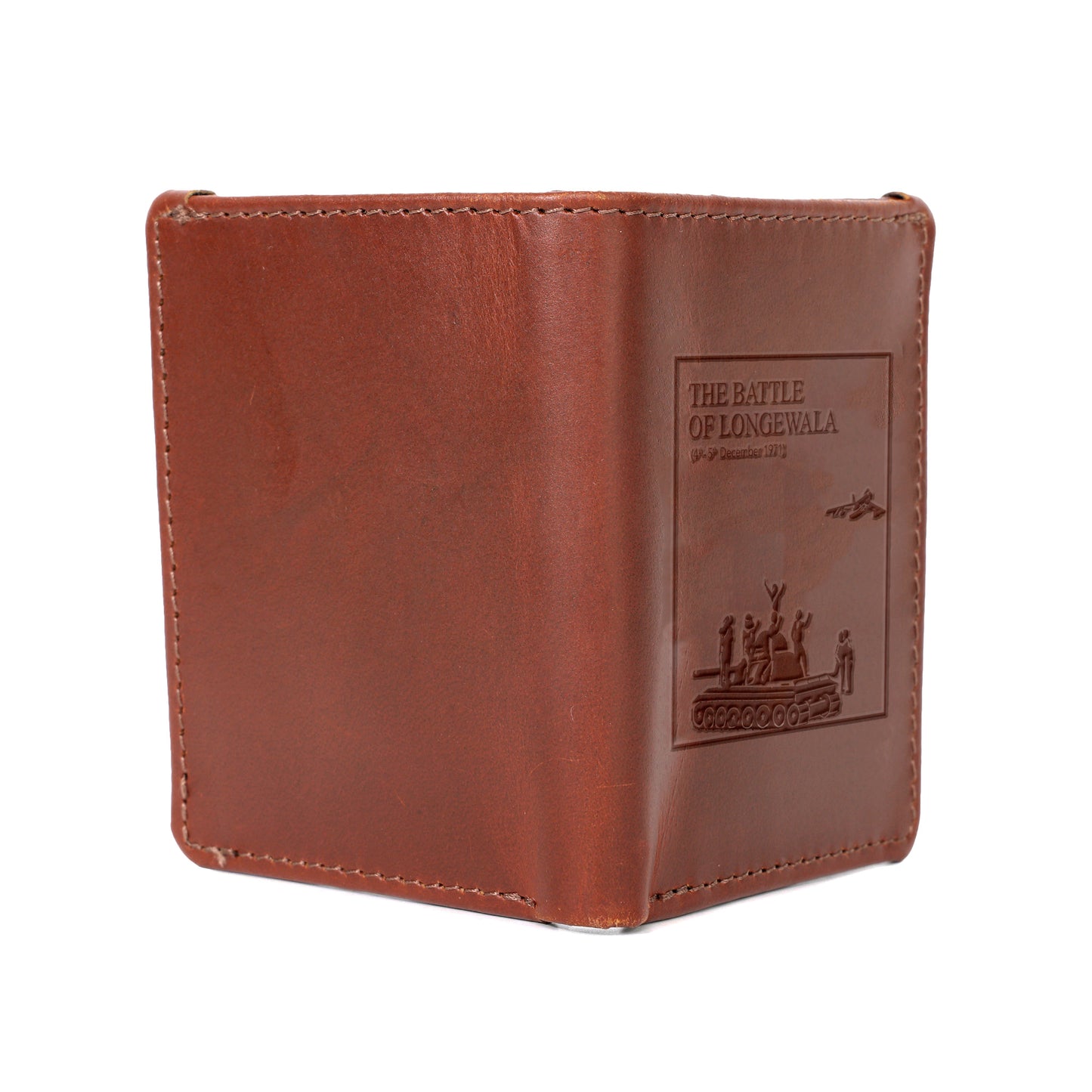 Tzaro Longewala Edition tan micro wallet open view interior card slots