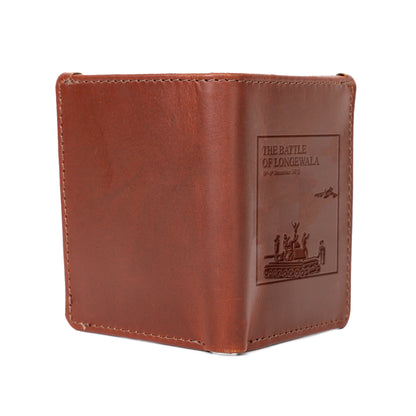 Tzaro Longewala Edition tan micro wallet open view interior card slots