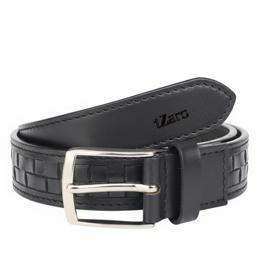 Genuine Leather Basket Weave Belt for Men - ELF, ZGLFREREV573 | TZARO
