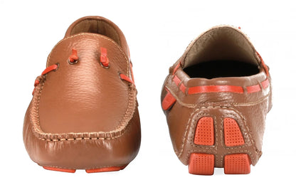 Genuine Leather Tan Driving Shoes  -  ZN2341TANSPRT