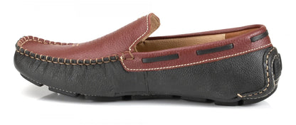 Pure Leather Twin Color Driving Shoes  -  ZN23502MRGRY
