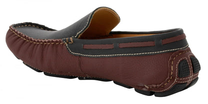 Genuine Leather Maroon Color Driving Shoes  -  ZN23504MRBLK