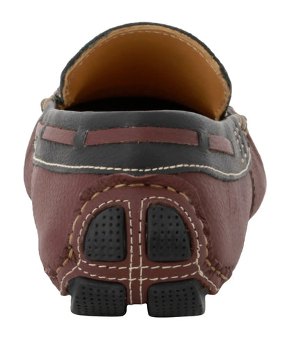 Genuine Leather Maroon Color Driving Shoes  -  ZN23504MRBLK